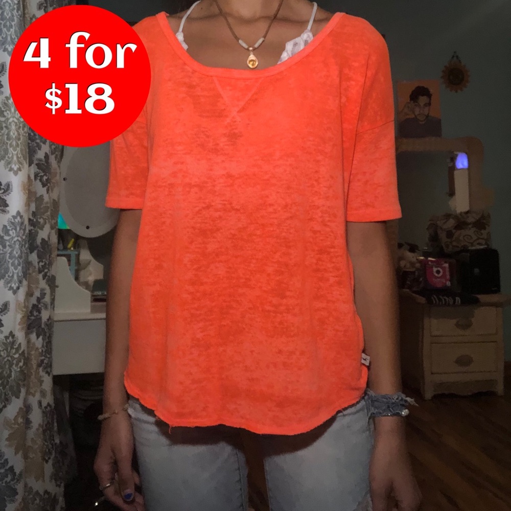 Hollister Neon Orange Top